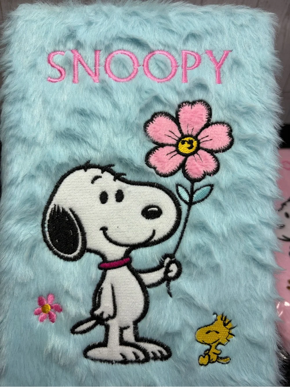 3pcs Snoopy Plush Journal/Notebook Trio - Lavender, Aqua & Pink